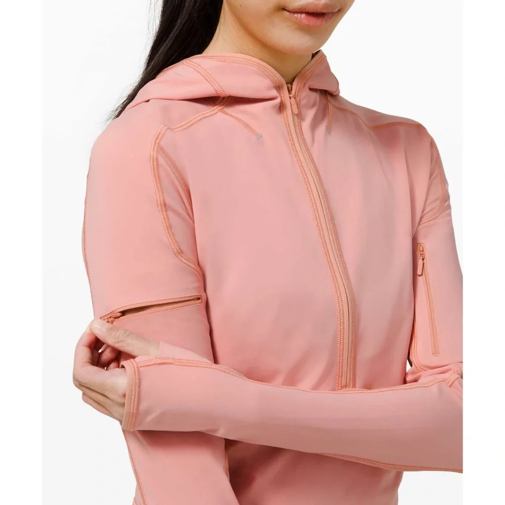 Lululemon Break a Trail 1/2 Zip Hoodie in Pink Pastel - Picture 10 of 14